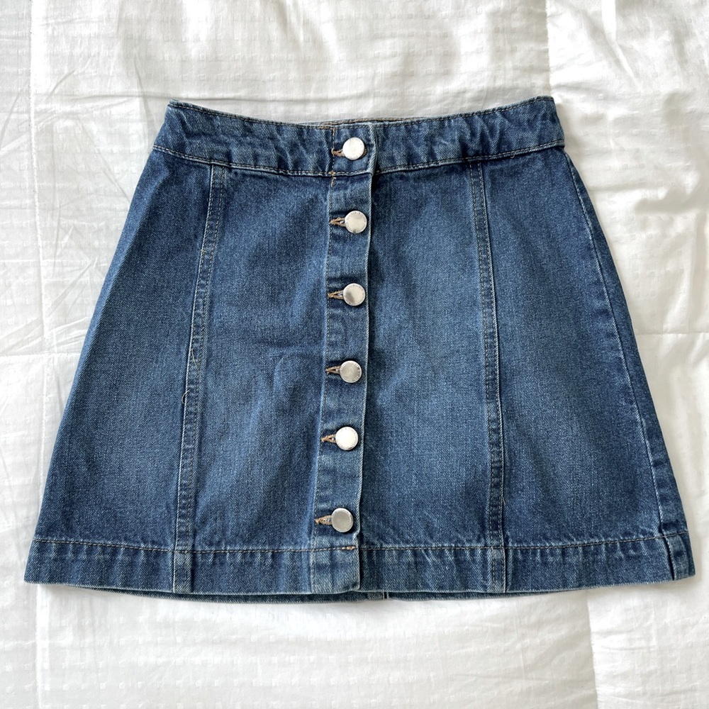 Mini A-line denim size 2 skirt by Divided